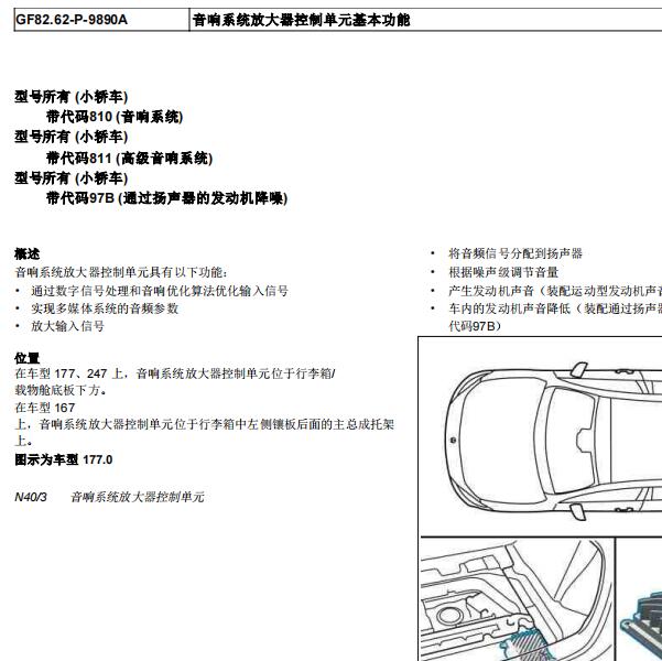 2005年奔驰R350功放安装位置