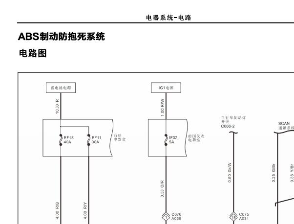 2020-2021年福田大将军ABS电路图