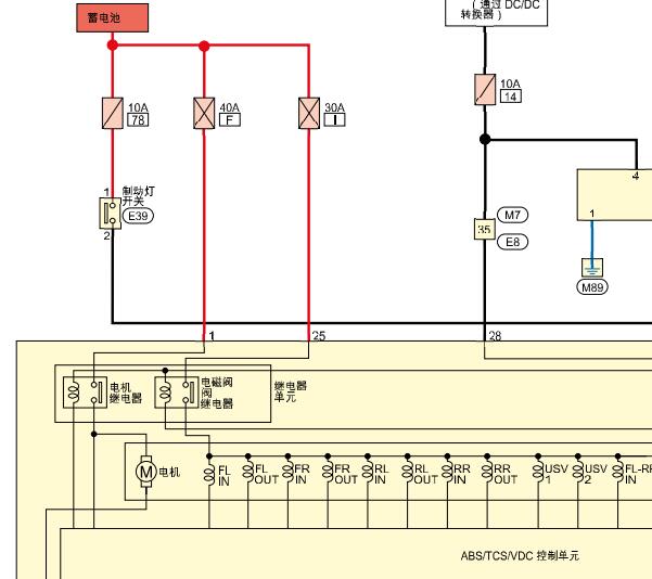 2022年日产轩逸VDC系统和保险丝电路图