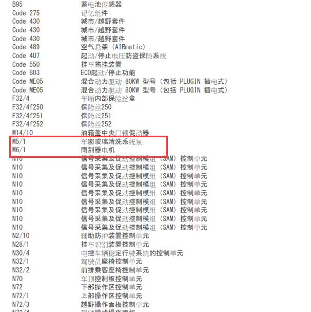2013年奔驰GL350 雨刮电路图