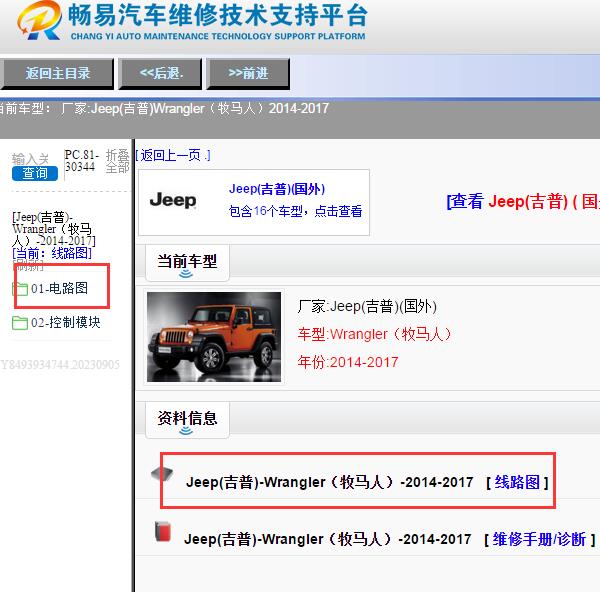 2014-2017年吉普牧马人中文版电路图