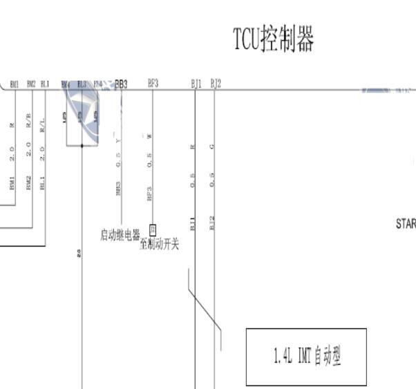 2014年长安奔奔变速箱电路图