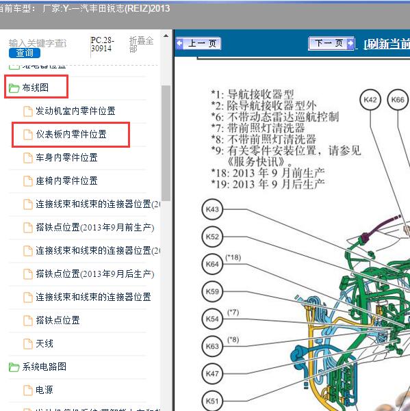 2013年一汽丰田-锐志 转向灯位置