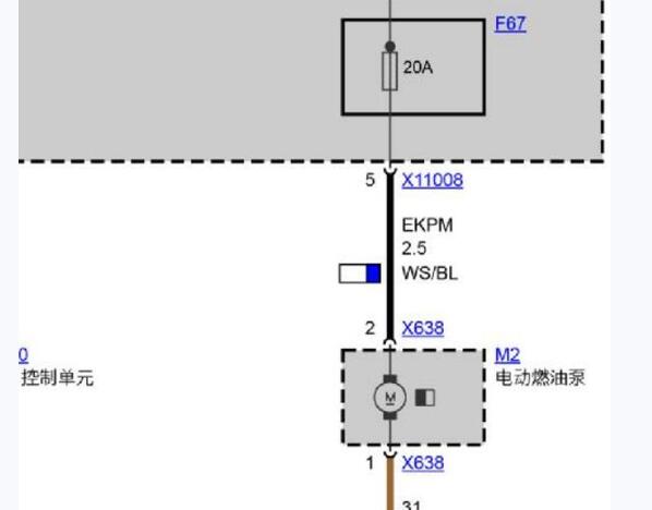 10年宝马X1油泵电路图
