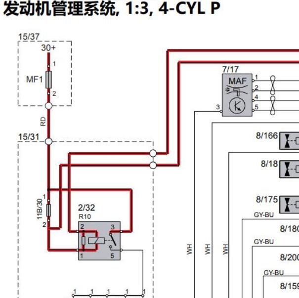 2017年沃尔沃XC60发动机电路图