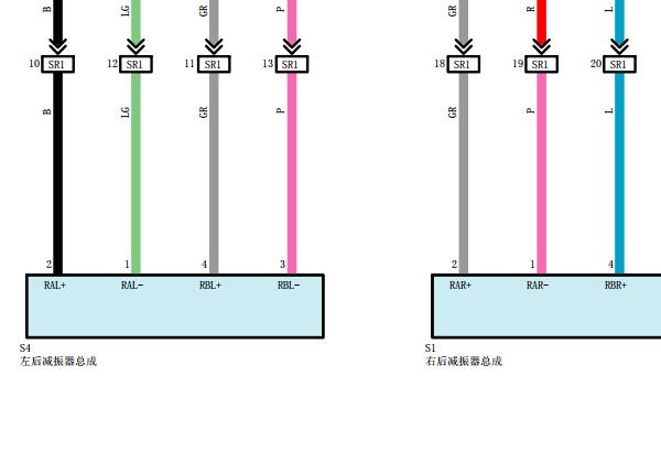 2010年丰田普拉多悬挂减震电路图