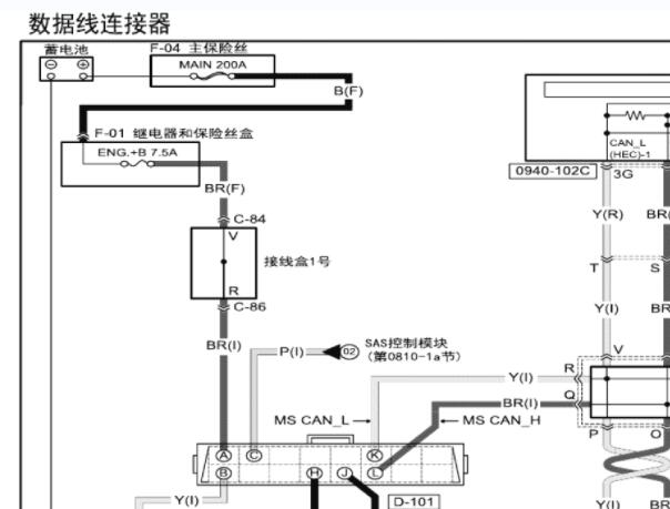 2017年马自达CX-5网络通讯和安全气囊电路图