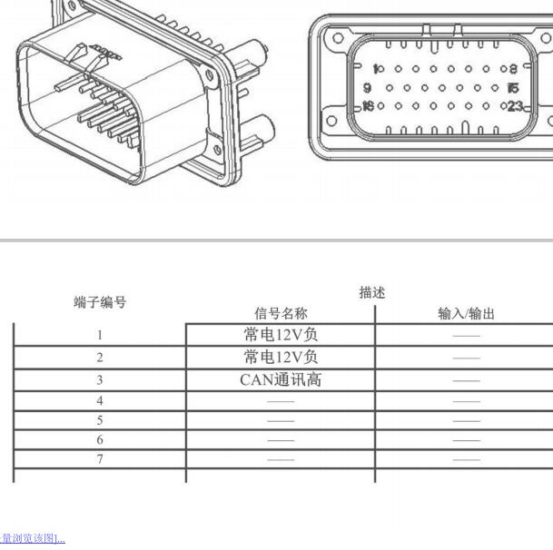 2016-2019年江淮IEV6 电机控制器针脚定义