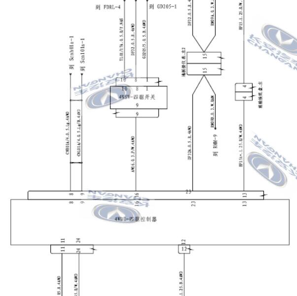 2015年长安CS75 四驱电路图