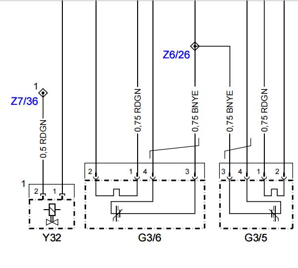 2007年奔驰S300发动机二次空气泵电路图