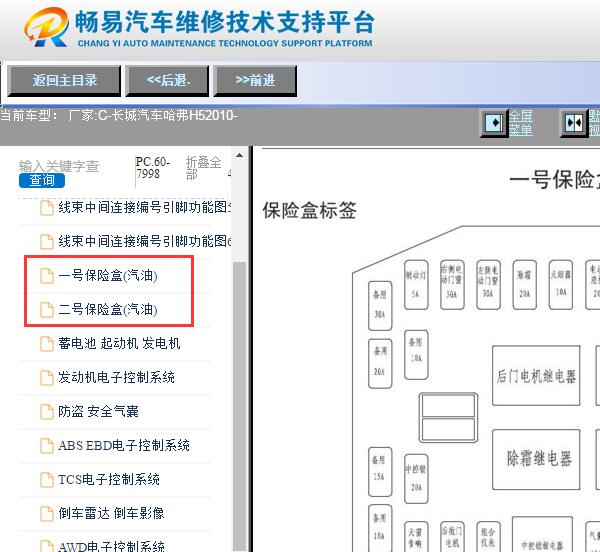 2010年哈弗H5保险丝继电器资料