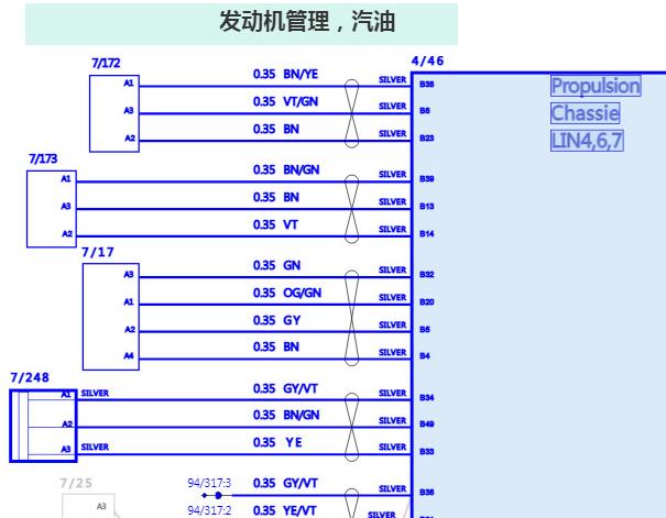 2018年沃尔沃S90发动机电脑电路图