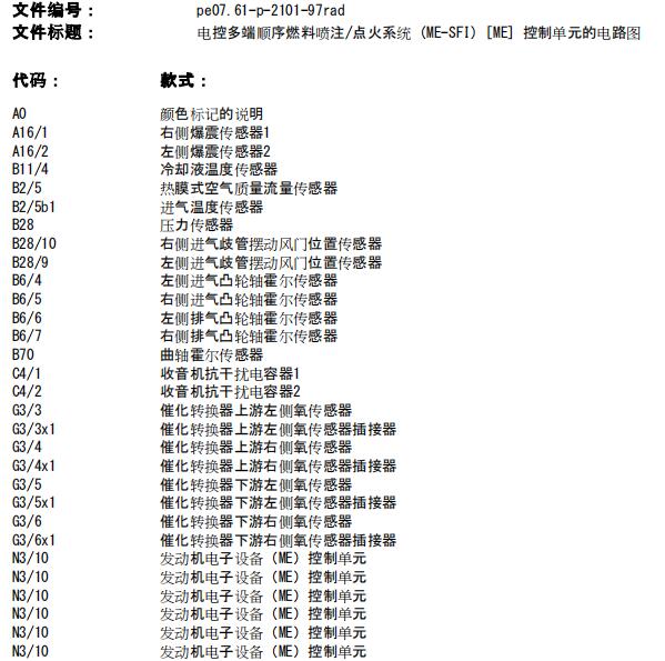 2011年奔驰R350发动机和后保险丝电路图