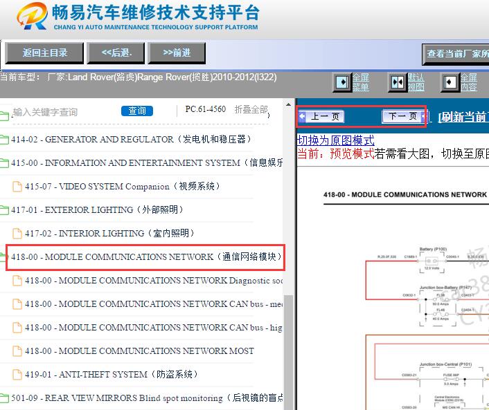 2010-2012年路虎揽胜网络通讯电路图