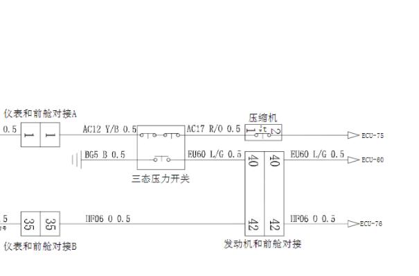 2017年长安CS35空调压缩机电路图