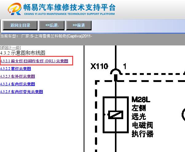 2011年雪佛兰科帕奇灯光电路图