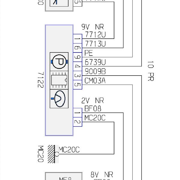 2010年标致307转向系统电路图