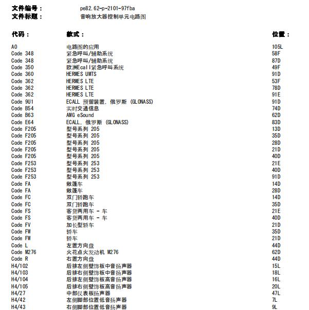 2017年奔驰GLC43音响电路图