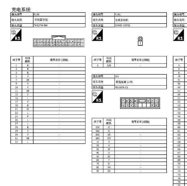 2018年日产天籁发电机针脚