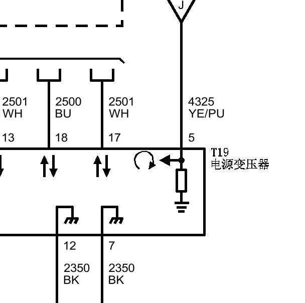 2015年别克昂科威 电源变压器电路图