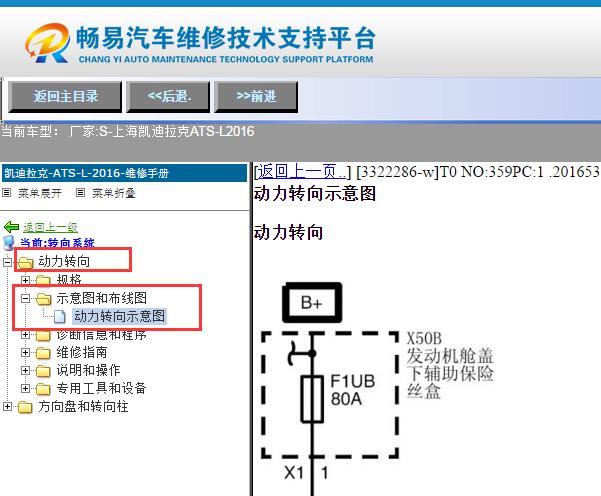 2016年凯迪拉克ATS-L 转向系统电路图