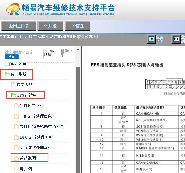 2008-2010年本田思铂睿转向助力针脚资料