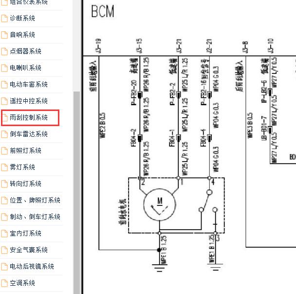 2015年景逸X5 全雨刮电路图