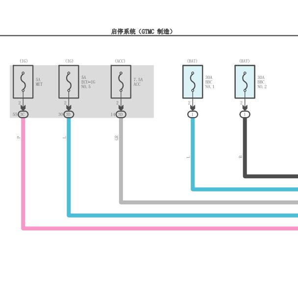 2017年丰田卡罗拉启停电路图.