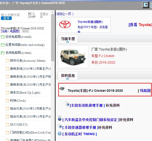 2018-2020年Toyota(丰田)-FJ Cruiser 电路图
