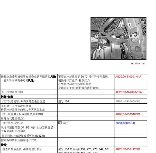 2018年奔驰GLE320空调维修手册