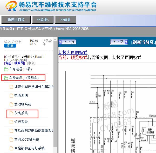 2005-2008年哈弗H3仪表电路图