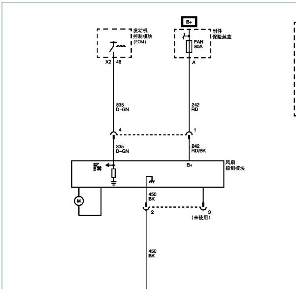 2010年凯迪拉克SRX风扇电路图