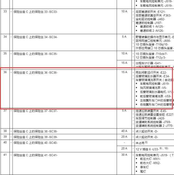 2018年大众凯路威 雨刮保险资料