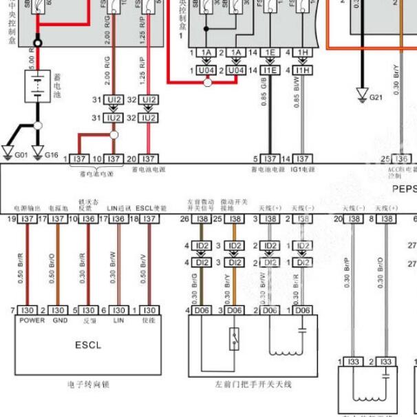 2015年力帆X50 转向锁电路图