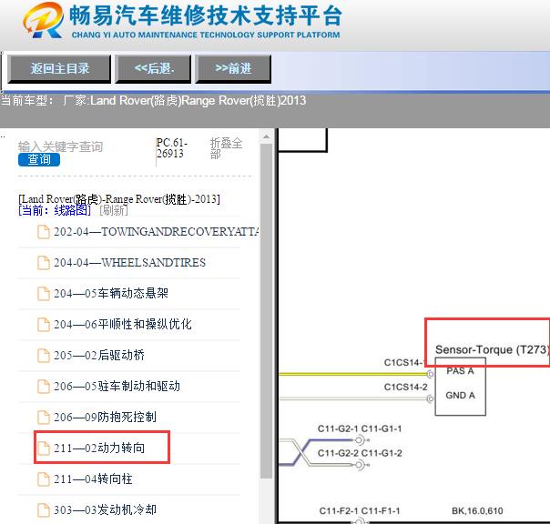 13年路虎揽胜转向角电路图