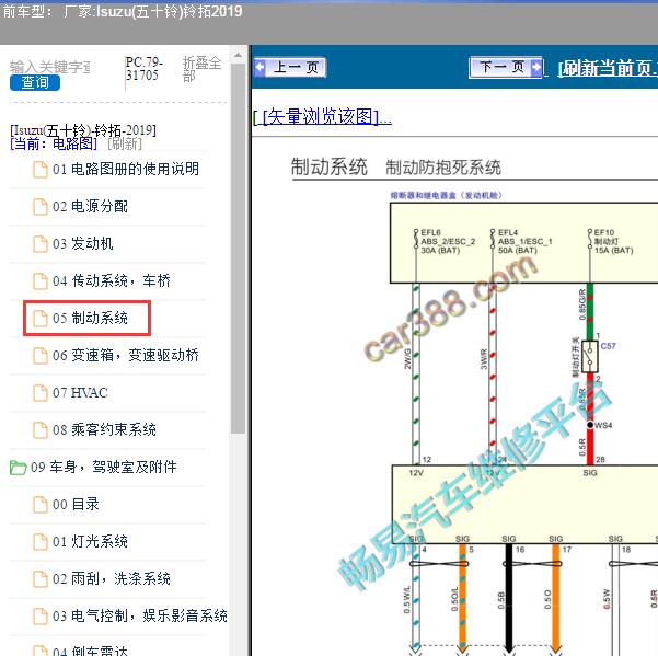 2019年Isuzu(五十铃)-铃拓 ABS电路图