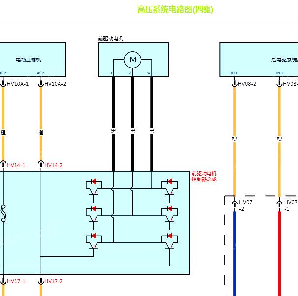 2023年小鹏G6高压系统电路图