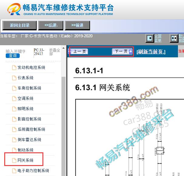 2019-2020年长安逸动网络通讯电路图