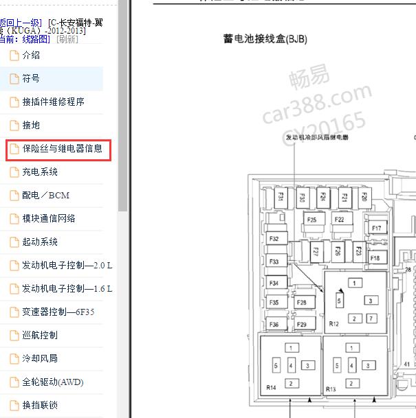 2012-2013年福特翼虎 保险说明资料