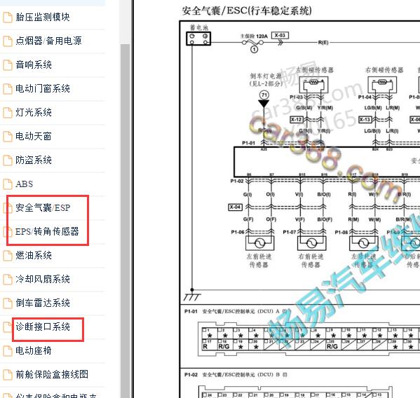 2015年海马S5安全气囊、转向与通讯电路图