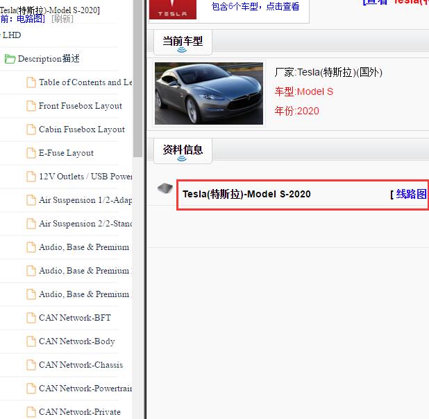 2020年特斯拉MODEL S全车电路图