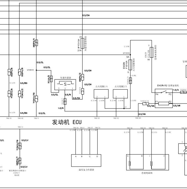 中华骏捷1.8发动机电路图