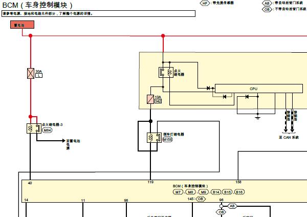 2022年日产艾睿雅车身网关和智能盒电路图