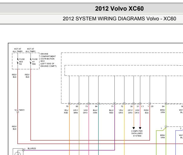 2012年沃尔沃XC60灯光电路图