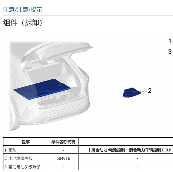 2023年雷克萨斯RX350H混合动力部分维修手册