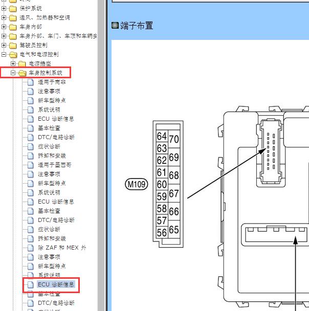 2012-2013年日产奇骏 BCM针脚定义