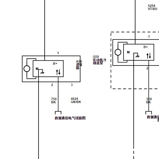 2021年凯迪拉克XT5 冷却泵电路图