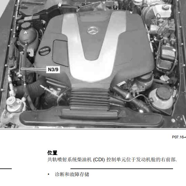 2018年奔驰G350喷射系统控制单元位置