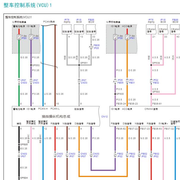2022年广汽埃安S PLUS VCU和自动驾驶电路图位置