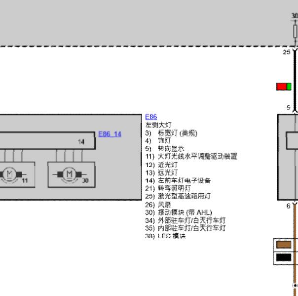 2019年宝马325LI大灯及音响电路图